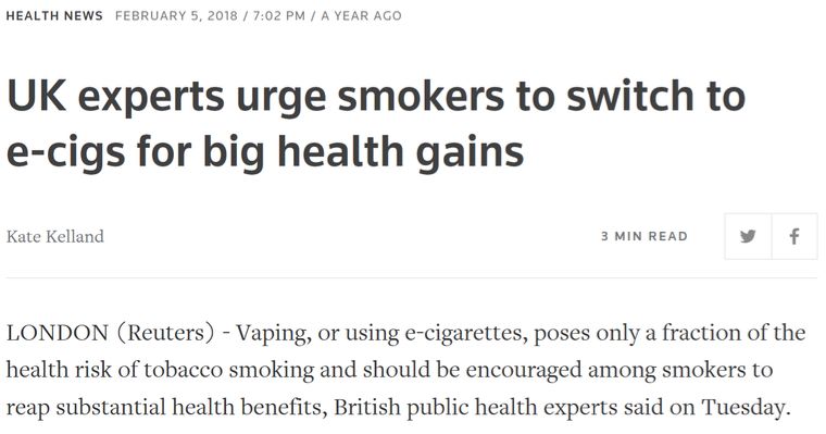 国家机构推荐,医学试验打脸:电子烟到底能不能帮助戒烟?